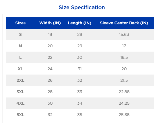 Sizing Chart