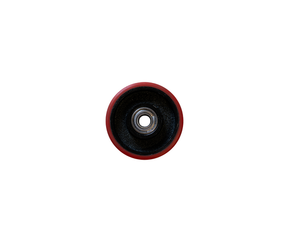 Red Rubber Wrapped Iron Wheel w/Bushings