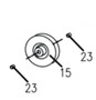 Red Rubber Wrapped Iron Wheel w/Bushings