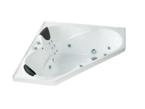 Evora Corner Spa Bath 1520 x 1520mm Duracryl Acrylic White 11207A-CA1-0