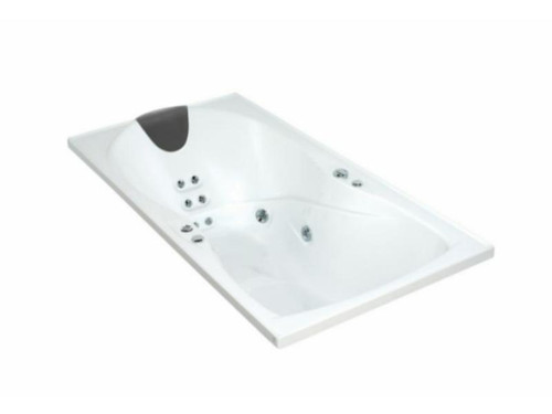 Evora Rectangular Spa Bath 1800 x 900mm White 11208A-CA1-0