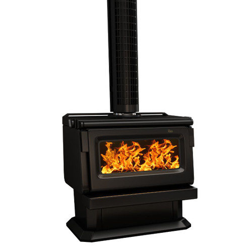 Yunca Wegj 22kW Wood Fire Gunmetal Black Vitreous Enamel