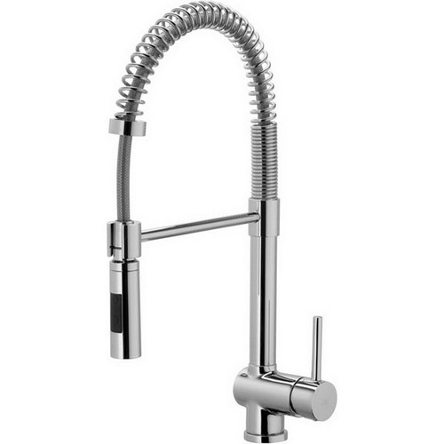 Stick Kitchen Sink Mixer 1 Hole With Swivel Spout & 2 Stainless Steel Hoses SK179