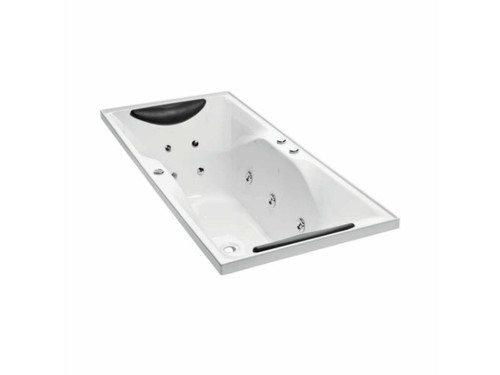 Studio II Rectangular Spa Bath 1800 x 760 x 560mm Duracryl Acrylic White 1062A-DEFP5-0