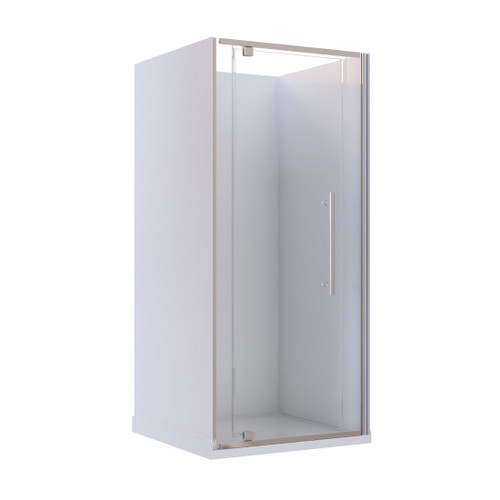 Marbella Acrylic 3-Sided Shower 900 x 900mm Flat Wall Chrome MAR9686