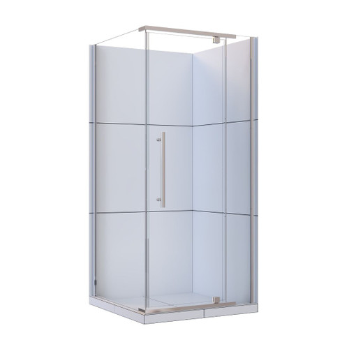 Marbella Tile 2-Sided Shower 915 x 915mm Hobbed Centre Waste Chrome MAR9846