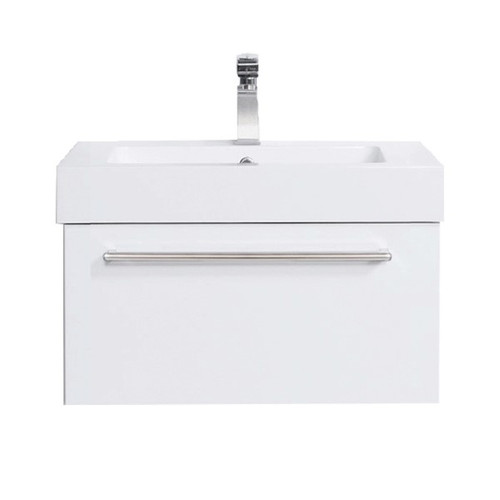 Tessa Wall Hung Vanity 1 Drawer Center Basin 600 x 450 x 425mm White Gloss