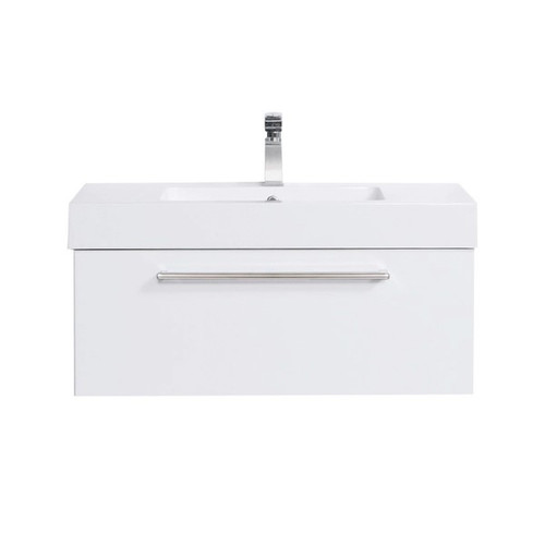 Tessa Wall Hung Vanity 1 Drawer Center Basin 900 x 450 x 425mm Charred Oak