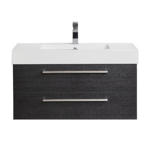 Tessa Wall Hung Vanity 2 Drawer Center Basin 900 x 450 x 550mm Charred Oak