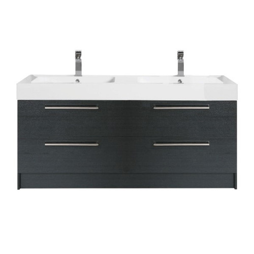 Tessa Floor Standing Vanity 4 Drawer Double Bowl 1200 x 450 x 900mm  White Gloss