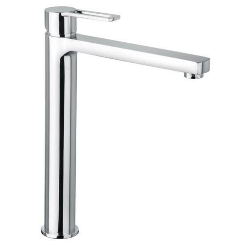 Ringo Bathroom Tall Wash Basin Mixer Tall With Aerator & 2 Stainless Steel Hoses No Pop Up Waste