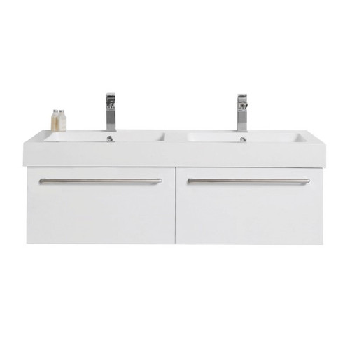 Tessa Wall Hung Vanity 2 Drawer 1800 x 450 x 425mm Charred Oak
