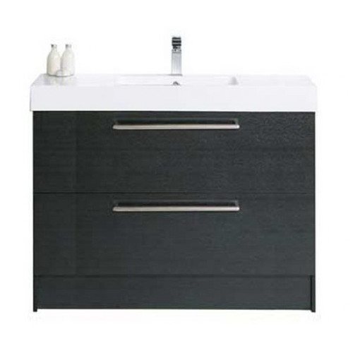 Tessa Floor Standing Vanity 2 Drawer Center Basin 1200 x 450 x 900mm Single Bowl Charred Oak