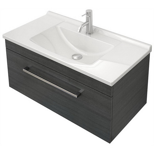 Riva Classic Wall Hung Vanity 750 1 Drawer Woodgrain 1040-WG