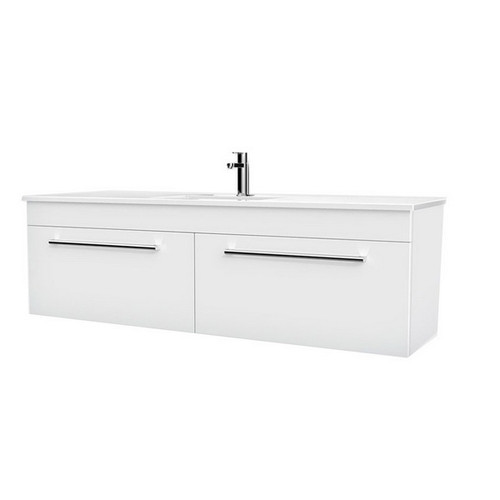 Zara 1500 Series Wall Hung Vanity White 1510mm 2 Drawer