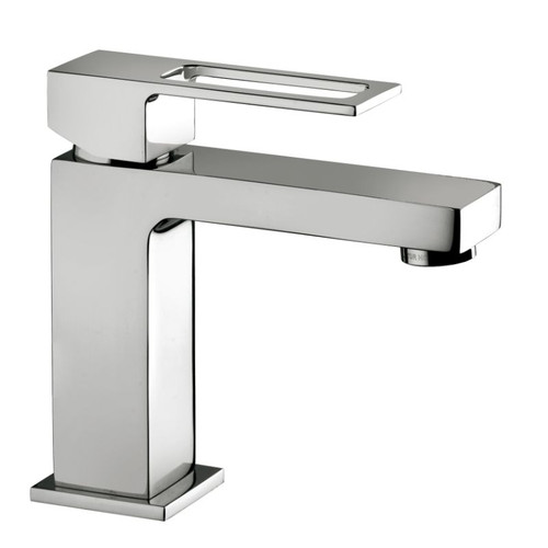 Elle Effe Bathroom Wash Basin Mixer Aerator & 2 Stainless Steel Hoses Without Pop Up Waste Chrome