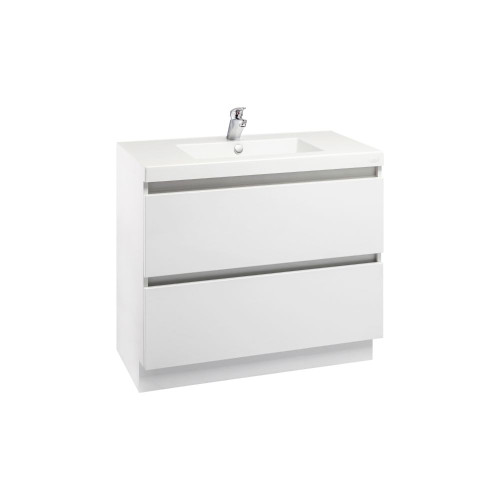 Valencia Floor Standing Vanity 900mm Single Bowl White 99231A-0