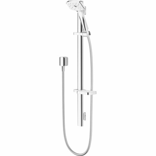 Waipori Satinjet Slide Rail Shower White WASRCPWH