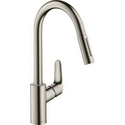 Focus M41 Single Lever Kitchen Mixer 240 Pull-Out Spray 2 Jet Stainless Steel 31815800