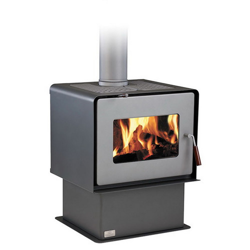 Flare Freestanding Wood Burner With Pedestal Base Charcoal 3061