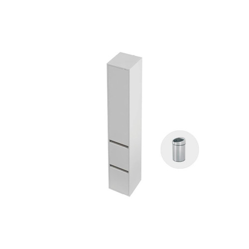 City Tower Cabinet 1 Drawer 2 Doors 300 X 1740mm Single Colour Including Internal  Bin