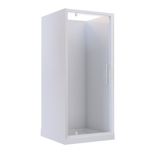 Brighton Shower Enclosure Square Flat Liner 3 Sided 900 x 900 x 1950mm White