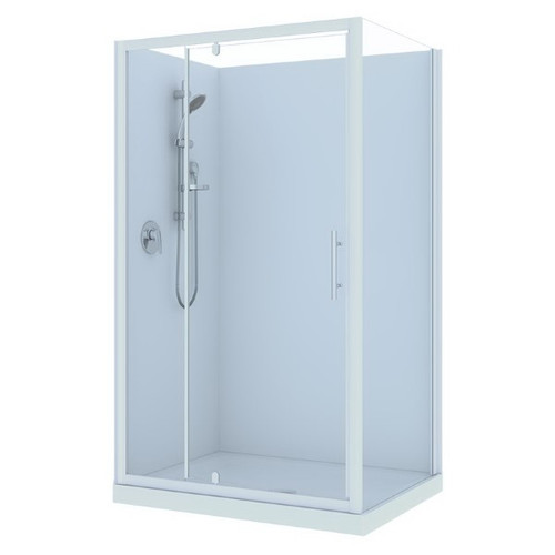 Brighton Shower Enclosure 2 Sided Rectangular Flat Liner Left 1200 x 900 x 1950mm White
