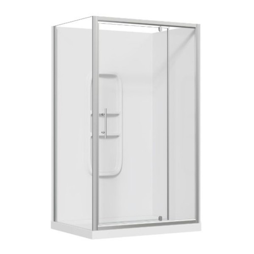 Brighton Shower Enclosure 2 Sided Rectangular Side Moulded 1200 x 900 x 1950mm Chrome