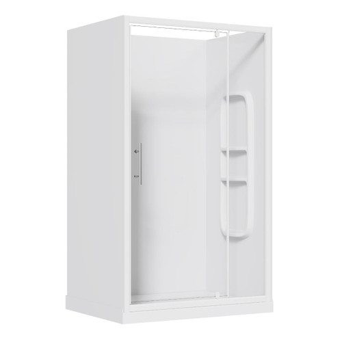 Brighton Shower Enclosure 3 Sided Corner Moulded Wall 1200 x 900 x 1950mm White
