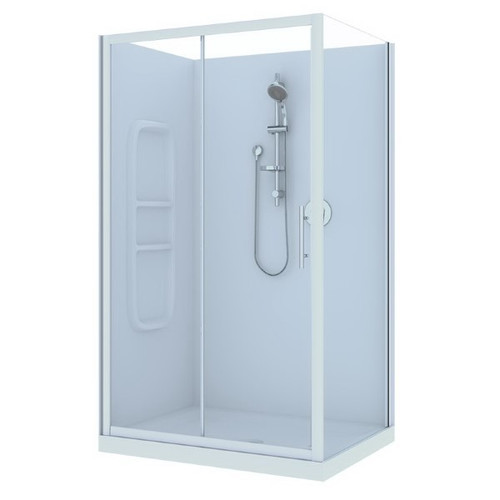 Brighton Shower Enclosure 2 Sided Left 1200 x 900 x 1950mm White Side Mould