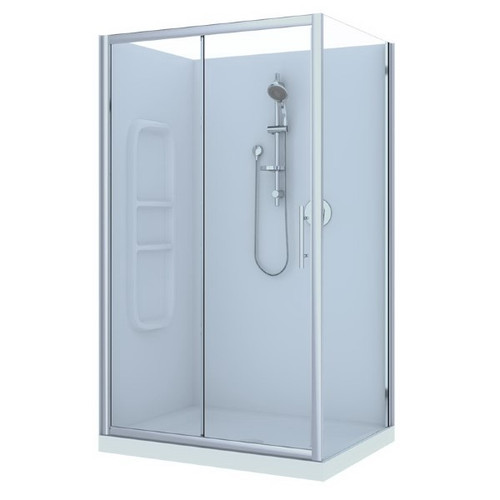 Brighton Shower Enclosure 2 Sided Left Moulded 1200 x 900 x 1950mm Chrome