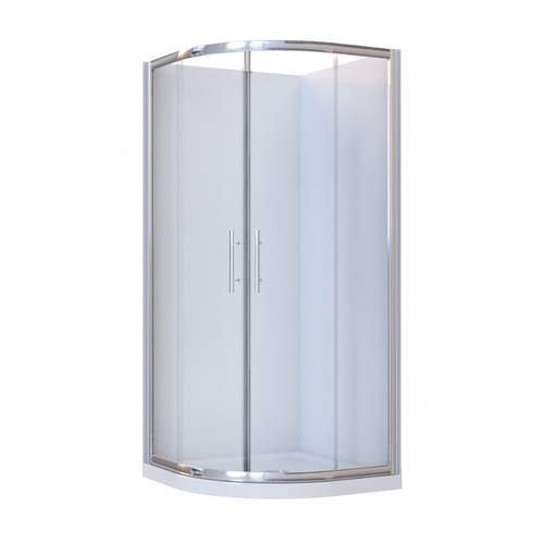 Brighton Shower Enclosure 2 Sided Sliding Door Flat Curve 900 x 900 x 1950mm Chrome