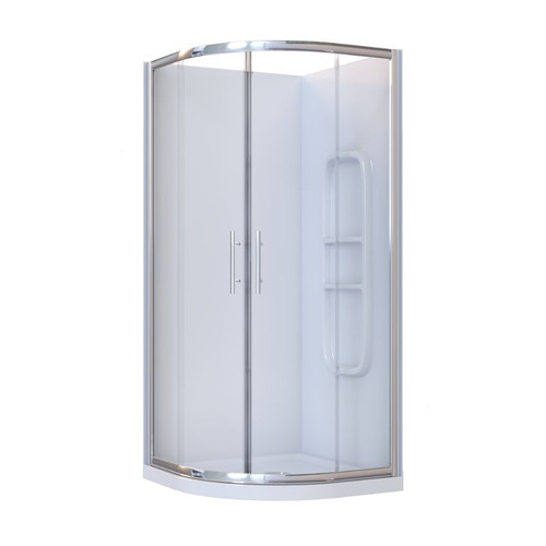 Brighton Shower Enclosure 2 Sided Sliding Door Curved 900 x 900 x 1950mm Chrome