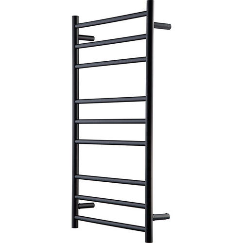 Round Towel Warmer 9 Rail 600 x 120 x 1025mm Black
