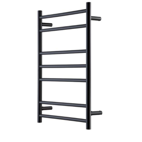 Towel Warmer 600 x 120 x 825mm Round 7 Rail Black
