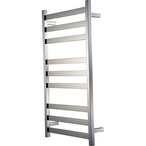 Square Wide Towel Warmer 9 Rail 600 x 120 x 1025mm Stainless Steel High Polish