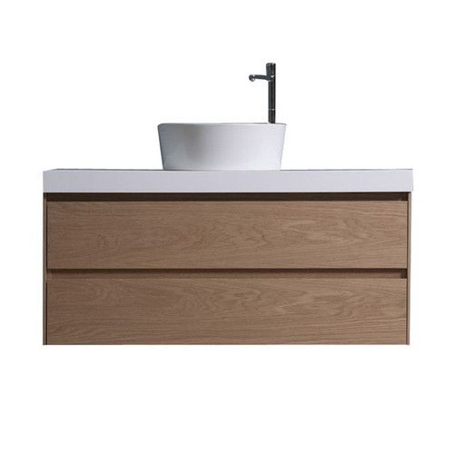 Moode 1200 Standard Top Wall Hung Vanity Timber Veneer 1200mm 2 Drawer