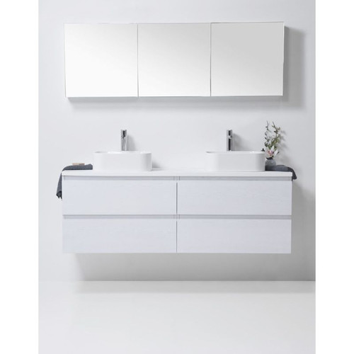 Tablo Wall Hung Vanity 4 Drawer Timber Veneer 1480 x 500 x 500mm TB150D4TA