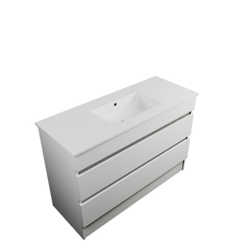 Armada Floor Standing Vanity 2 Drawer 900mm White Gloss