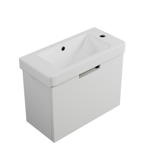 Armada Wall Hung Vanity 1 Door 500mm White Gloss