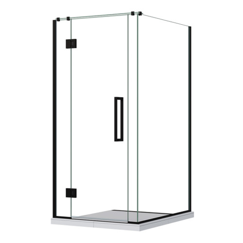Acclaim Tile Shower 2 Sided Hobbed Channel Drain Black LH 1000 x 1000mm