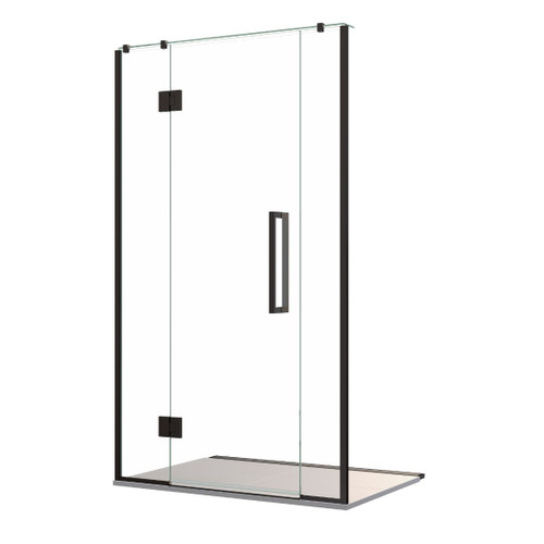 Acclaim Tile Shower 3 Sided Recessed Channel Drain Black 1200 x 1000mm