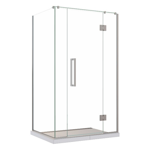 Acclaim Tile Shower 2 Sided Hobbed Channel Drain Chrome RH 1000 x 1200mm