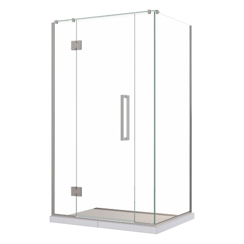 Acclaim Tile 2-Sided Shower 1100 x 1100mm Hobbed Channel Drain Chrome Left Hinged ACC2243