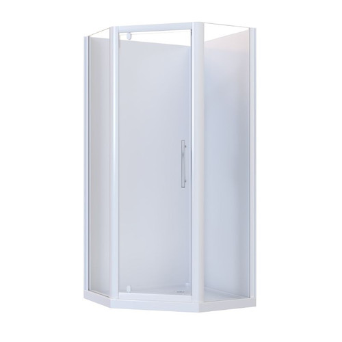 Brighton Shower Enclosure Square Angled Flat Liner 1000 x 1000 x 1950mm White