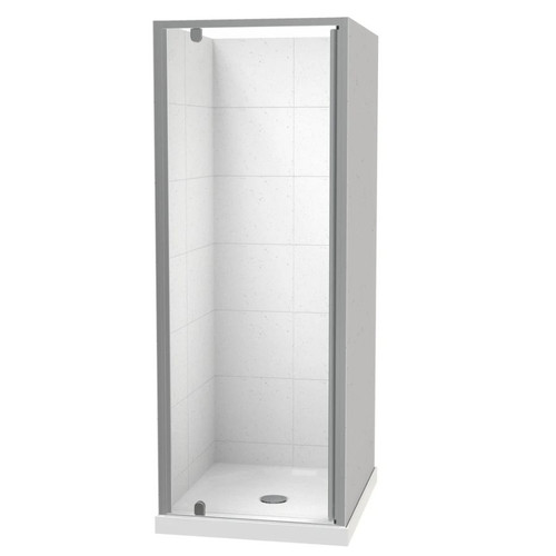 Sierra 900 x 760mm Rectangle Shower 3-Sided Flat Wall 760mm Pivot