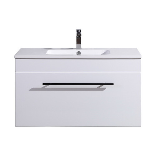 Brighton Wall Hung Vanity 1 Drawer 900mm White Gloss