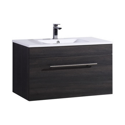 Brighton Wall Hung Vanity 1 Drawer 900mm Black Walnut 720325