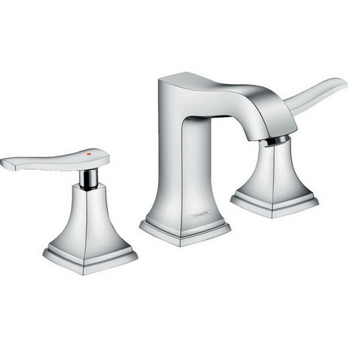 Metropol Classic 3-Hole Basin Mixer 110 With Lever Handles And Pop-Up Waste Set Chrome 31330000
