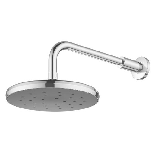 Kiri Overhead Shower Satinjet on Wall Arm Graphite Faceplate OSRO230WACPGR